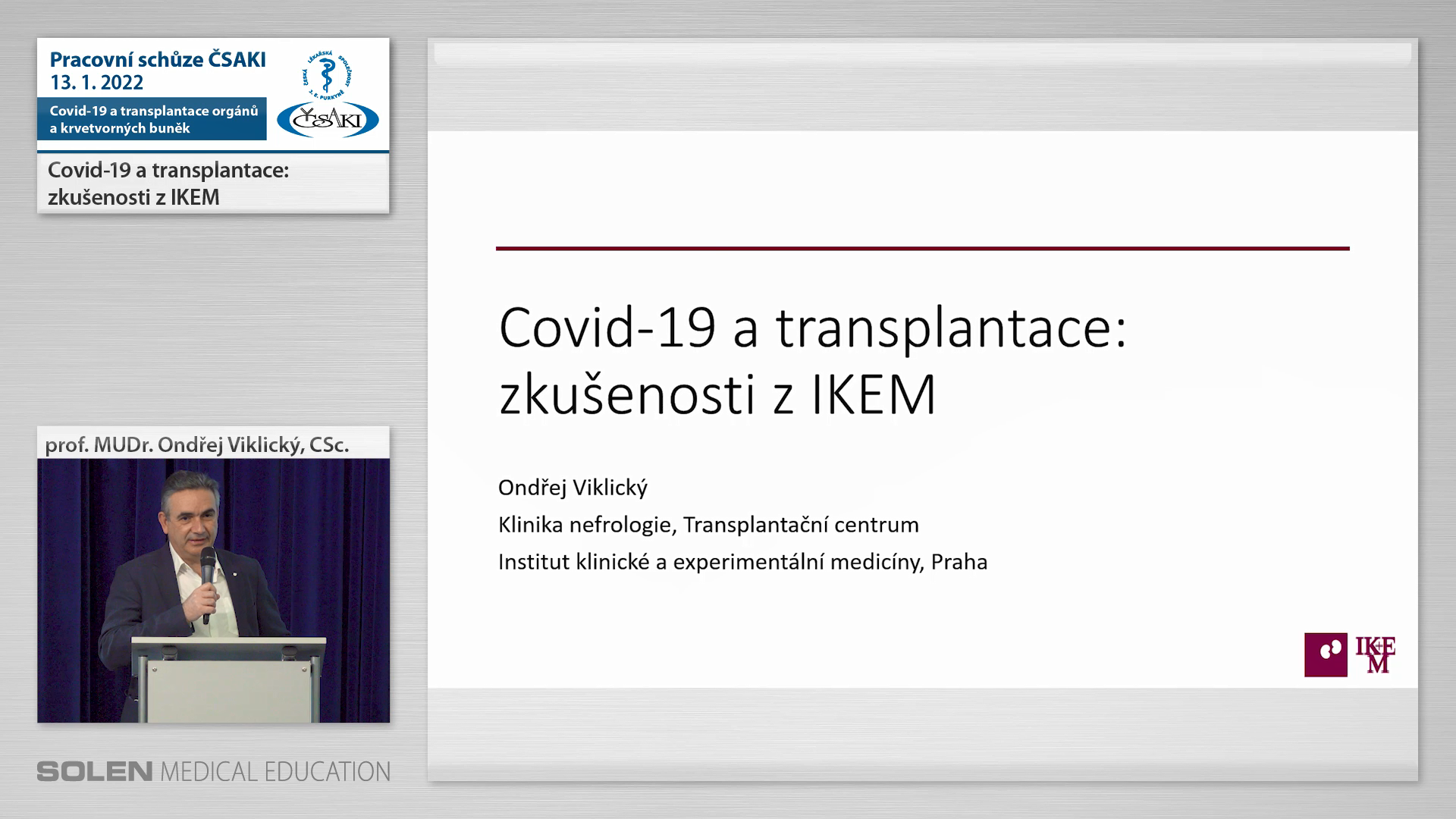 Záznam lednové schůze – Covid-19 a transplantace orgánů a krvetvorných buněk